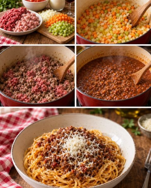 Bolognai spagetti, ahogy hosszú főzéssel az igazi
