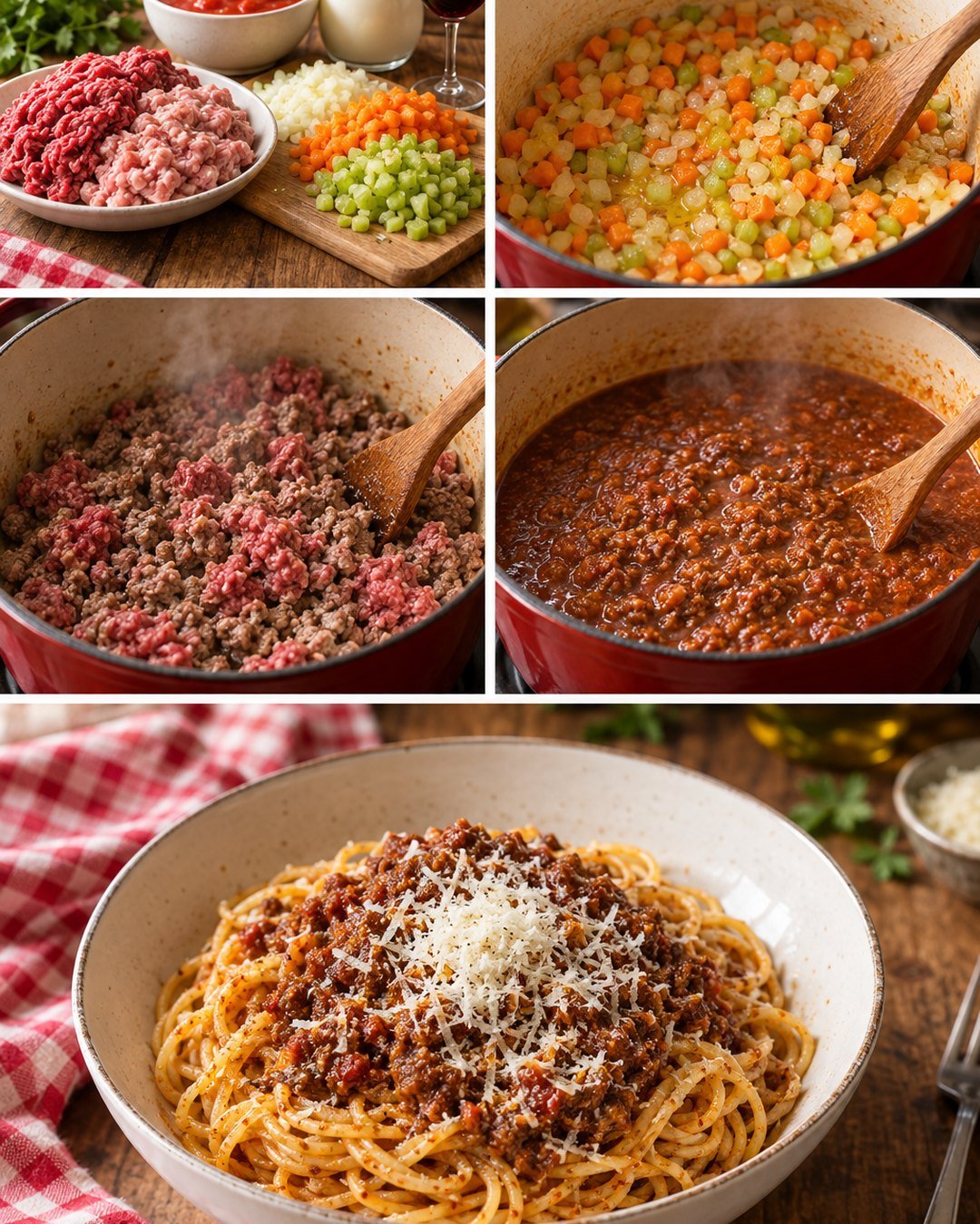 Bolognai spagetti, ahogy hosszú főzéssel az igazi