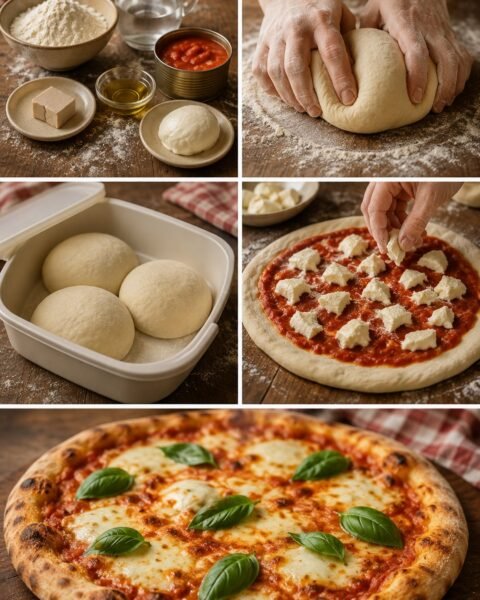 Házi pizza ropogós tésztával, otthoni sütőben