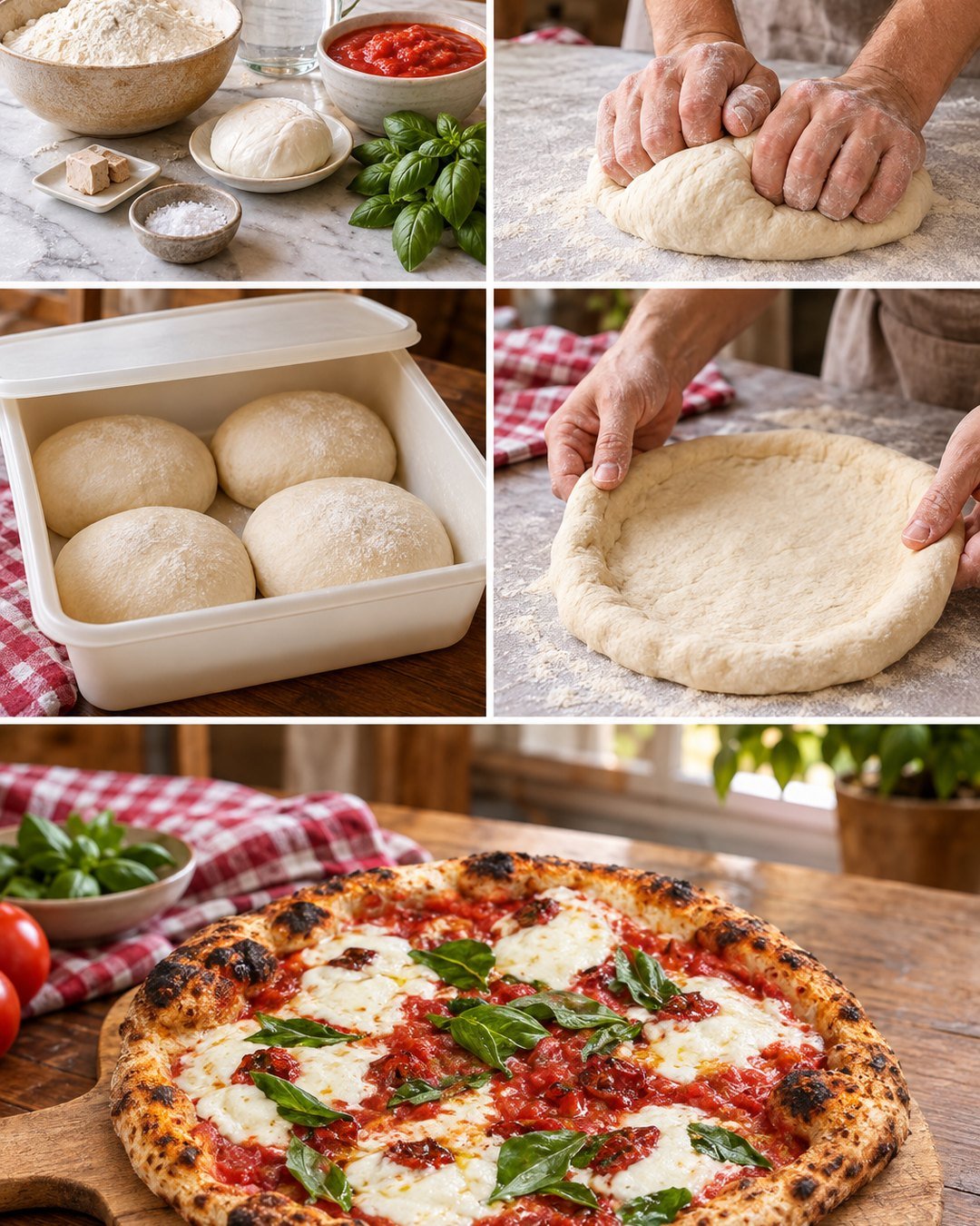 Nápolyi pizza otthon, hosszú érleléssel
