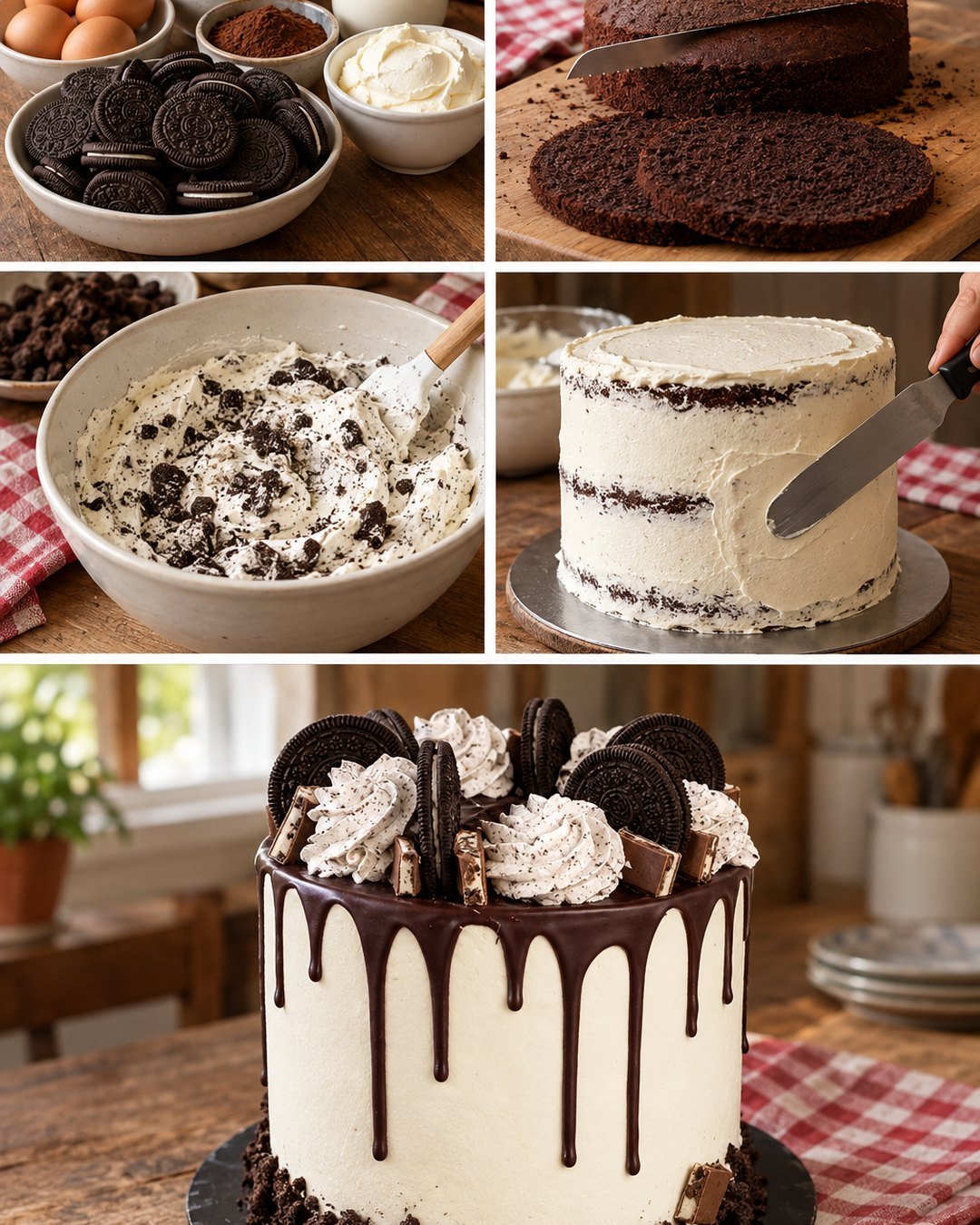 Oreo torta díszítéssel, ünnepi alkalomra