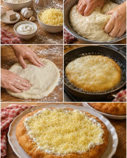 Piaci lángos otthon, ahogy a bódékban