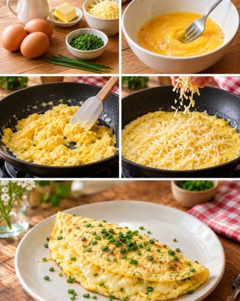 Tökéletes sajtos omlett, franciásan